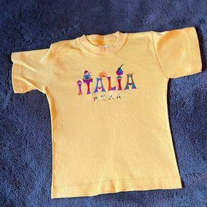 2/$30 Italia Roma Yellow T-Shirt Girls Size Small